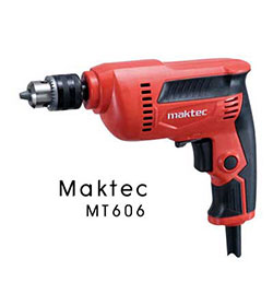 สว่านไฟฟ้า Maktec รุ่น MT606 ขนาด 10 มม. ใช้สำหรับงานเจาะไม้และเหล็ก