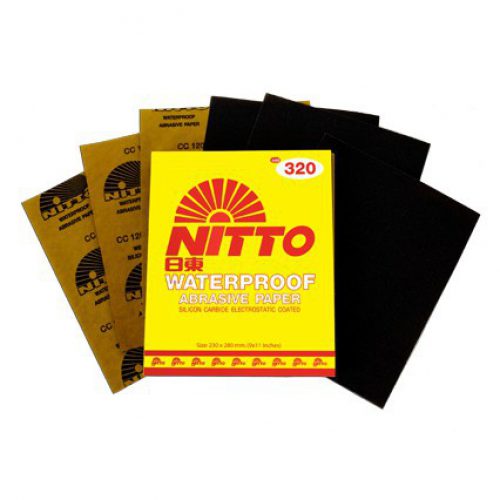 [ยกแพ็ค] กระดาษทรายน้ำ Nitto ขายยกแพ็คราคาถูกมาก แพ็คมี 60 แผ่น