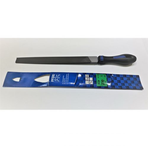 ตะไบแบนหยาบ 10″ เยอรมัน พร้อมด้าม ตราม้าลวดบ่วง Flat File PFERD