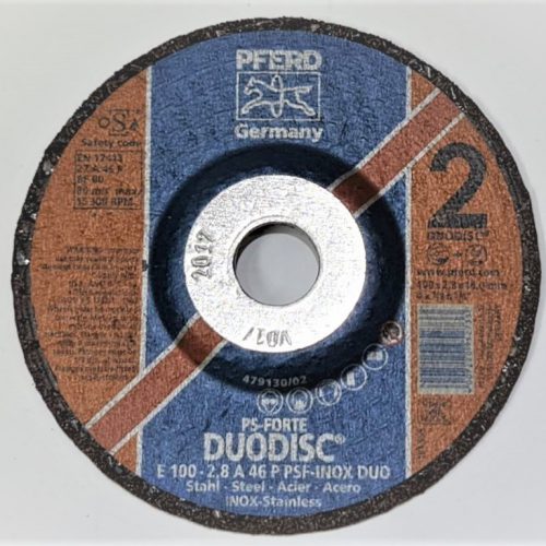 PFERD แผ่นตัด-เจียสเตนเลส DUO DISC ตราม้าลวดบ่วง เยอรมันแท้ E100-2,8A46P PSF-INOX DUO